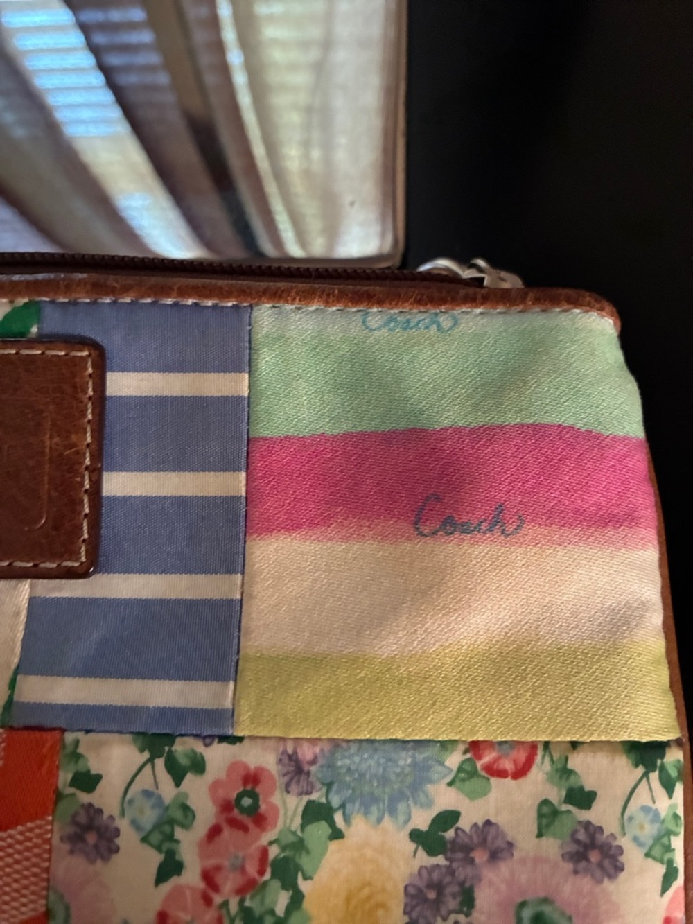 Coach Colorful Patchwork Travel Bagwith matching wristlet - Picture 9 of 11